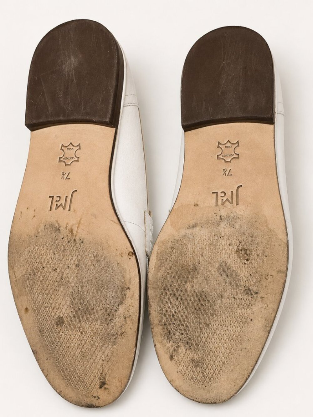 J. McLaughlin Women's Concetta suede Penny loafers in Ivory Sz. 7.5 - Picture 10 of 10